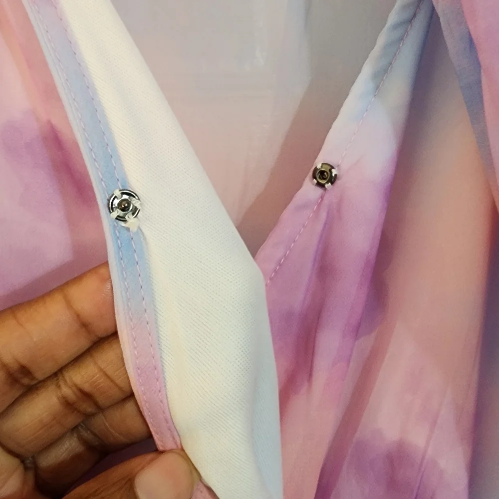 Elegant Pink and Purple Women's Dress - Picture 3 of 6